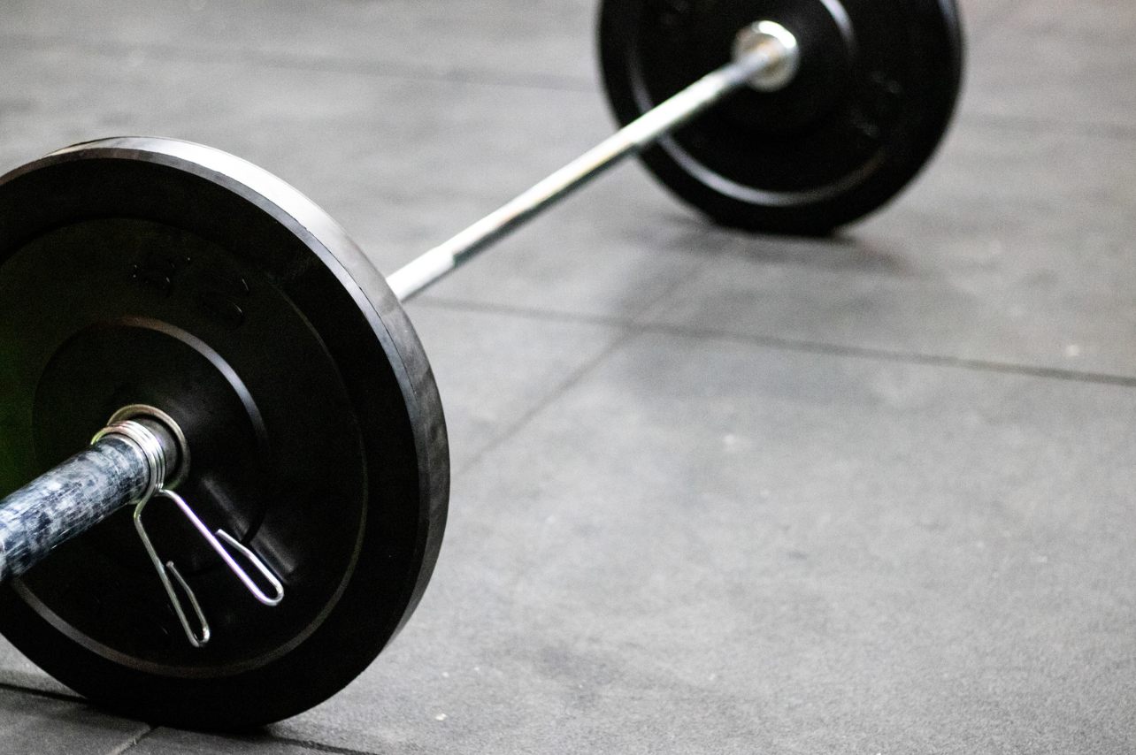 Loaded barbell on the LAC floor